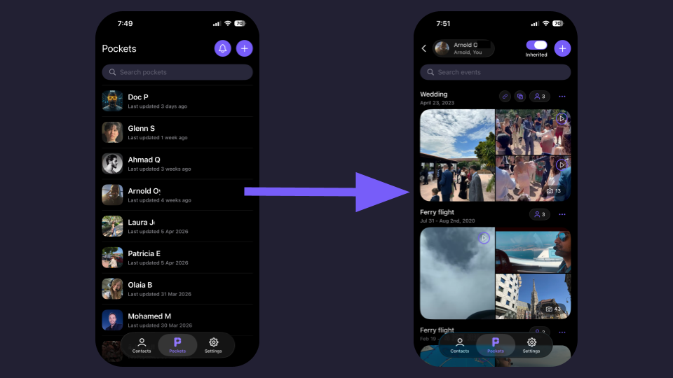 PicPocket.io Mobile Interface